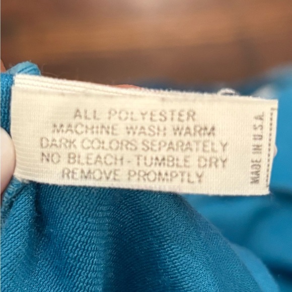 Shadowline Petite Vintage Fleece Zip Up Blue Nightgown Sz Sm - Picture 6 of 6